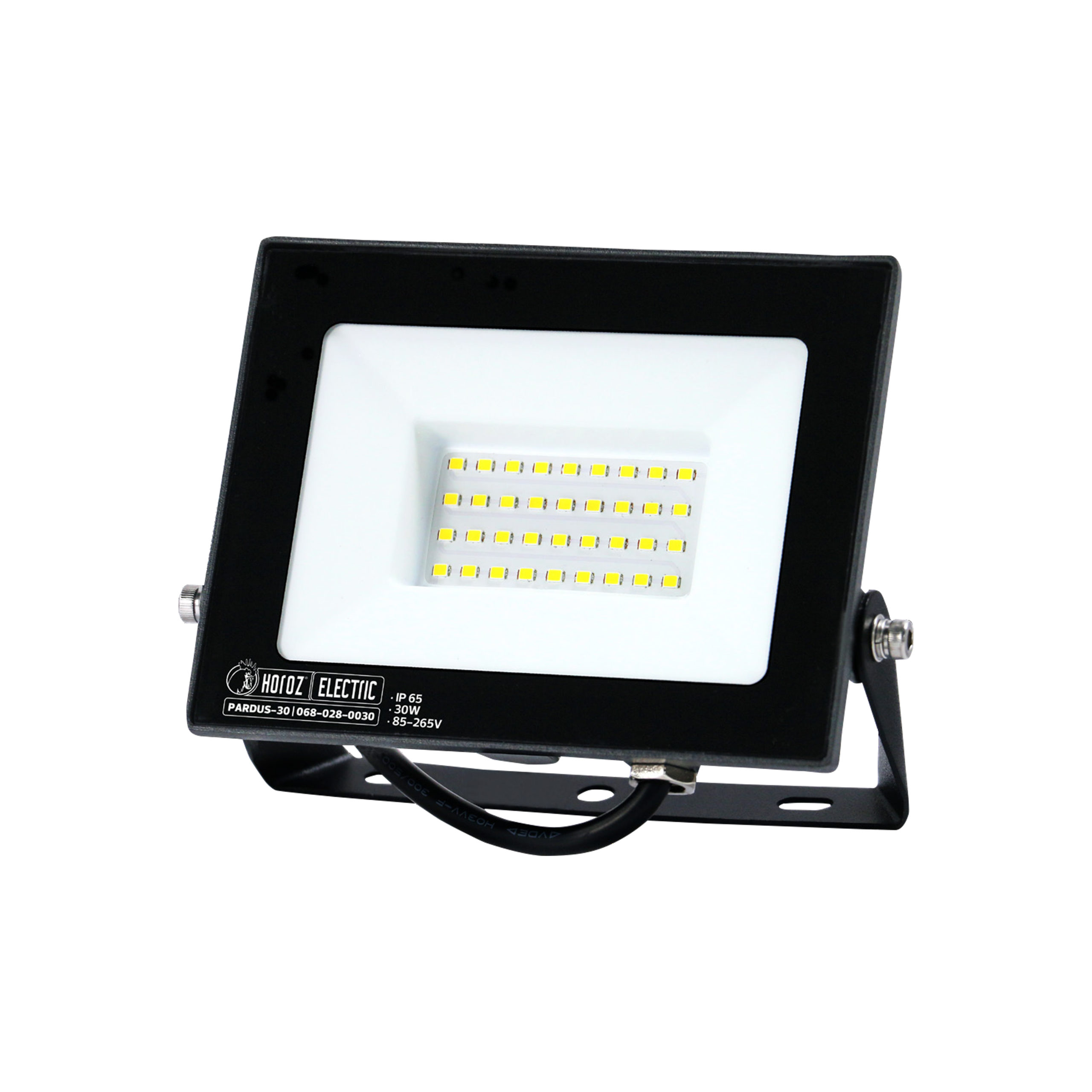 Прожектор SMD LED 30W 6400K 2700Lm 100-265V IP65 чорний PARDUS-30 HOROZ ELECTRIC